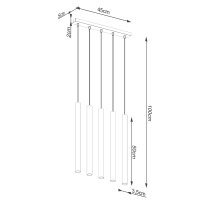 Pendelleuchte PASTELO 5L Beton