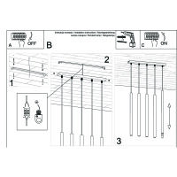 Pendelleuchte PASTELO 5L Gold