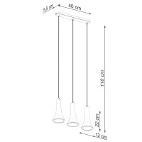 Pendelleuchte REA 3L Beton