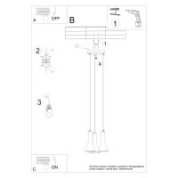 Pendelleuchte REA 3P Beton