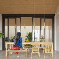 Pendelleuchte SULA 3P Naturholz