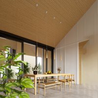 Pendelleuchte SULA 3P Naturholz