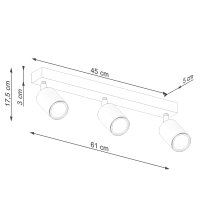 Deckenleuchte VERDO 3L