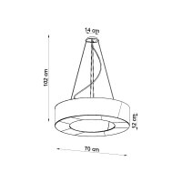 Kronleuchter SATURNO SLIM 70