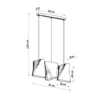 Kronleuchter BLUM 3 schwarz