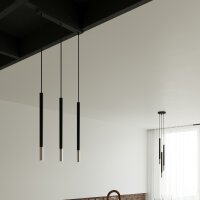 Pendelleuchte MOZAICA 3P schwarz/chrom