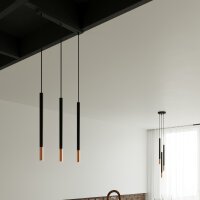 Pendelleuchte MOZAICA 3P schwarz/kupfer
