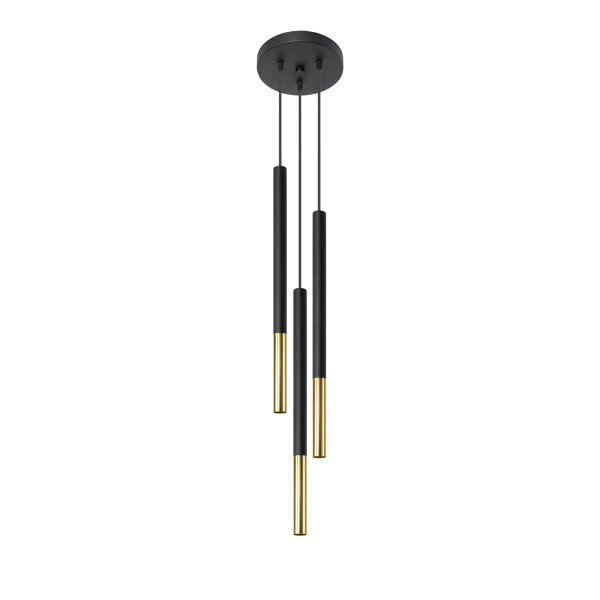 Pendelleuchte MOZAICA 3P schwarz/golden