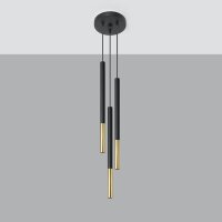 Pendelleuchte MOZAICA 3P schwarz/golden
