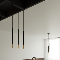 Pendelleuchte MOZAICA 3P schwarz/golden
