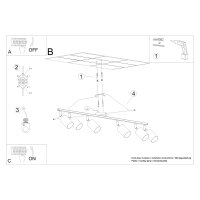 Deckenleuchte LEMMI 6L