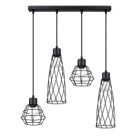 Pendelleuchte SUBA 4L schwarz