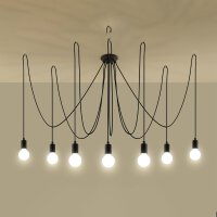 Kronleuchter EDISON 7 schwarz