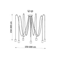 Kronleuchter EDISON 7 schwarz