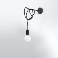 Wandleuchte EDISON schwarz