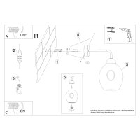 Wandleuchte FILLAN 1 schwarz