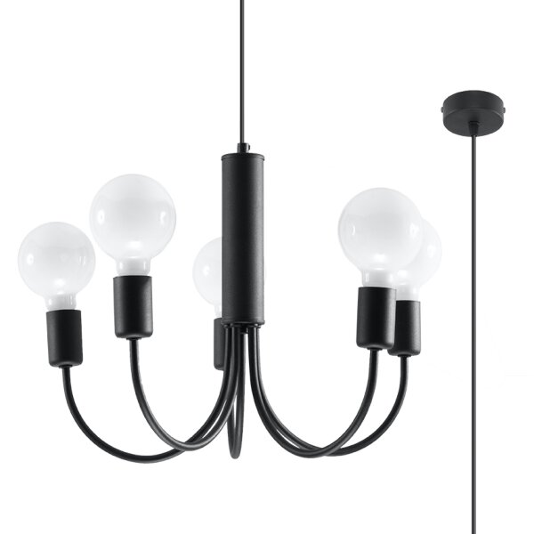 Kronleuchter PICCOLO 5 schwarz