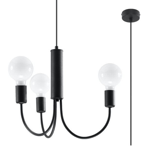 Kronleuchter PICCOLO 3 schwarz
