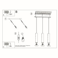 Pendelleuchte LAGOS 3L