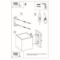 Wandleuchte QUAD Beton