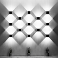 Wandleuchte QUAD 1 grau