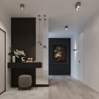 Deckenleuchte QUAD 1 grau